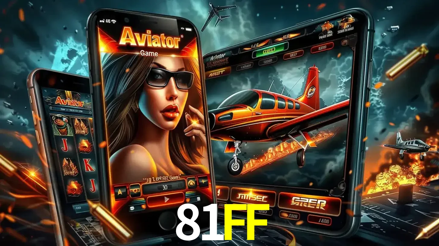 O popular jogo de apostas Aviator exibido em vários celulares e tablets, mostrando a interface emocionante e a ação de voo disponíveis para jogar agora no 81FF.
