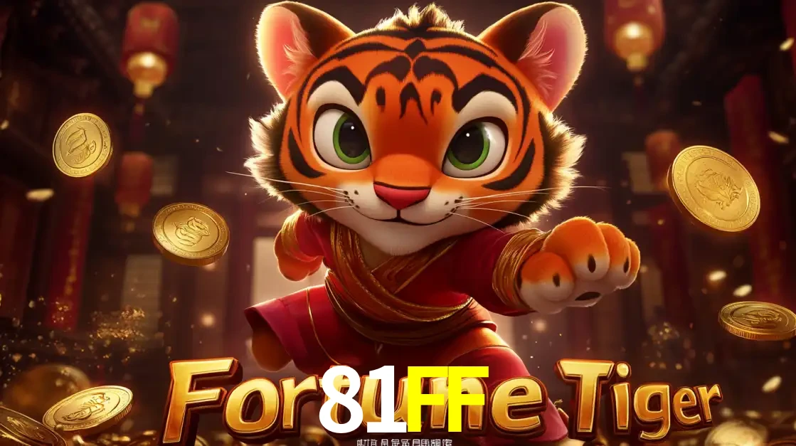 O carismático mascote do jogo de slot Fortune Tiger, um tigre fofo em pose de artes marciais, pronto para trazer sorte e multiplicadores de ganhos no cassino online 81FF.