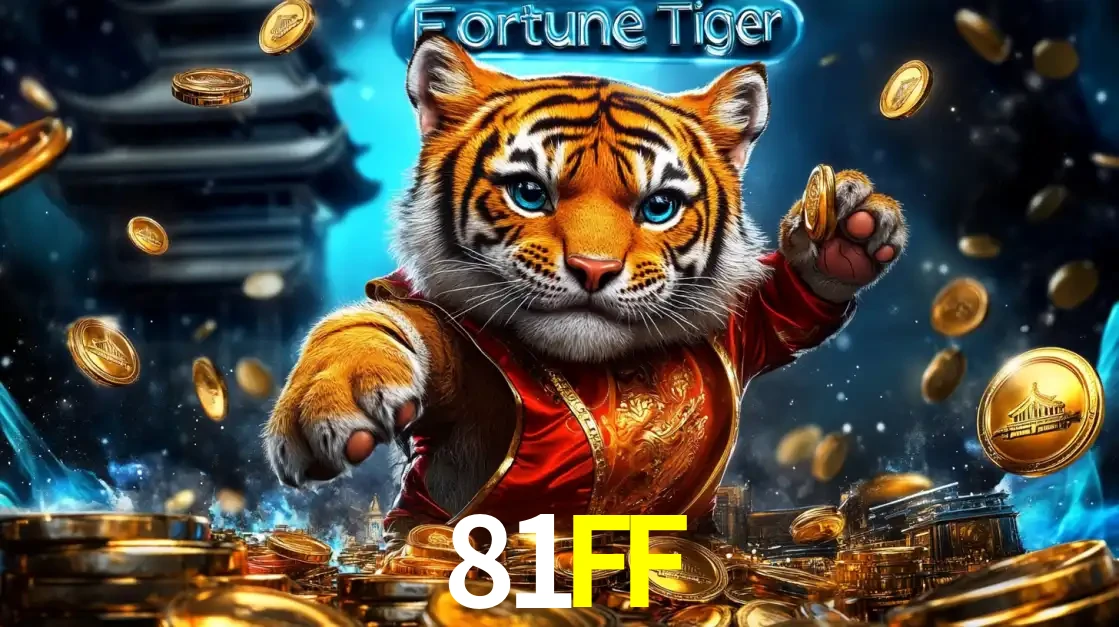 Imagem promocional do jogo de slot Fortune Tiger, com um tigre majestoso em traje tradicional cercado por uma fortuna em moedas de ouro, disponível agora no cassino 81FF.